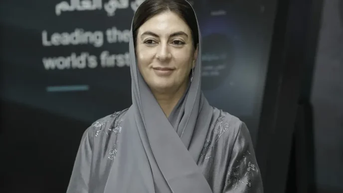 Abu Dhabi government official at an AI technology event