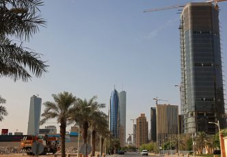 Riyadh skyline with high-rise buildings under construction