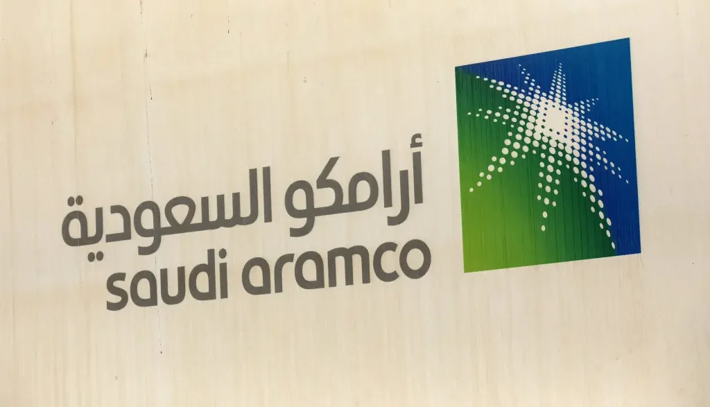 Saudi Aramco logo signage