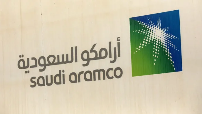 Saudi Aramco logo signage