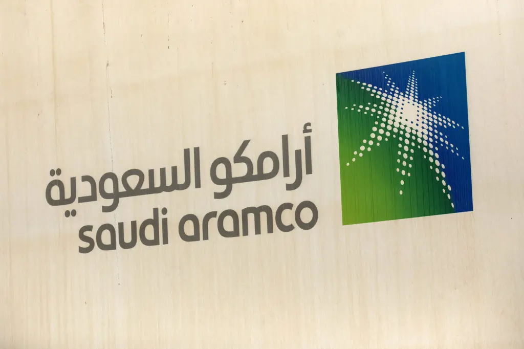 Saudi Aramco logo signage