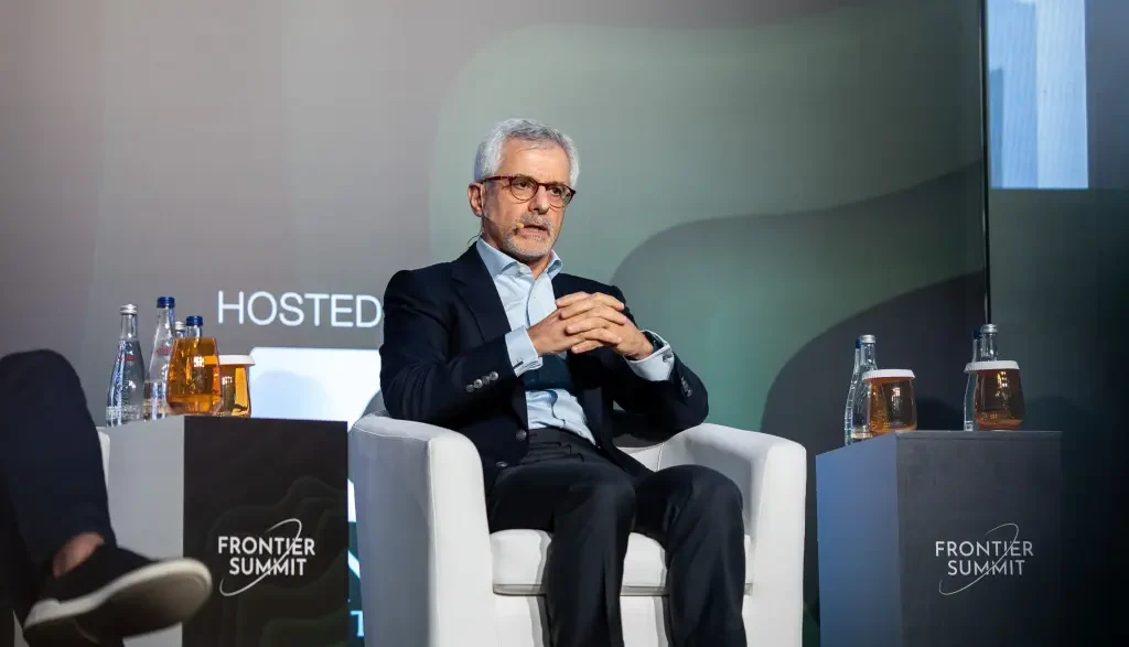 Space42 managing director Karim Sabbagh speaking at Frontier Summit