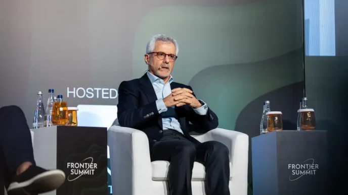 Space42 managing director Karim Sabbagh speaking at Frontier Summit